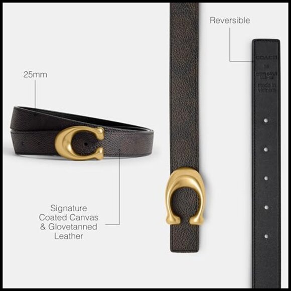 Reversible Belt with Signature Coated Canvas and Leather main image 4